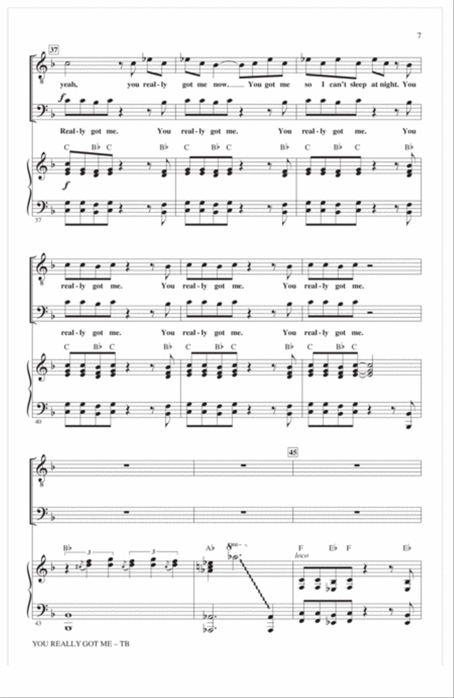 You Really Got Me (arr. Mac Huff) TB scores gallery preview page 5
