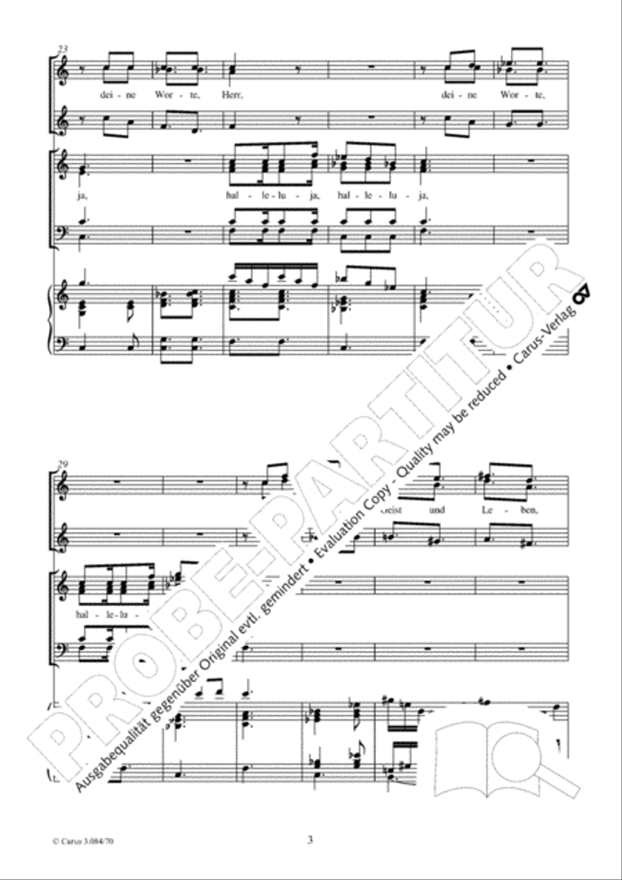 Halleluja (Jesus erschliesst uns die Schrift) SSA scores gallery preview page 4