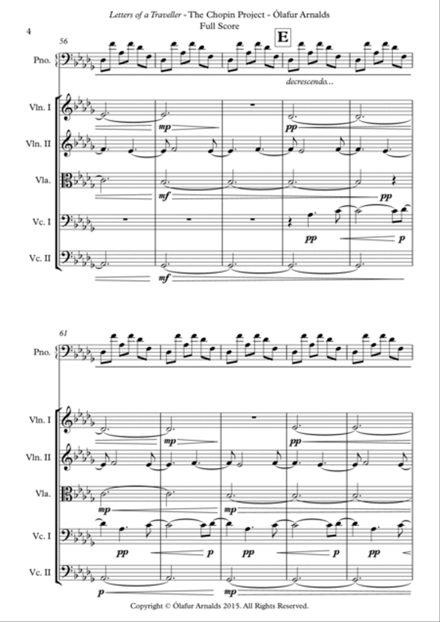 Letters Of A Traveller Piano Quartet scores gallery preview page 4