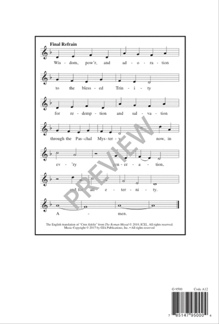 Faithful Cross Faithful Cross 3-Part scores gallery preview page 11