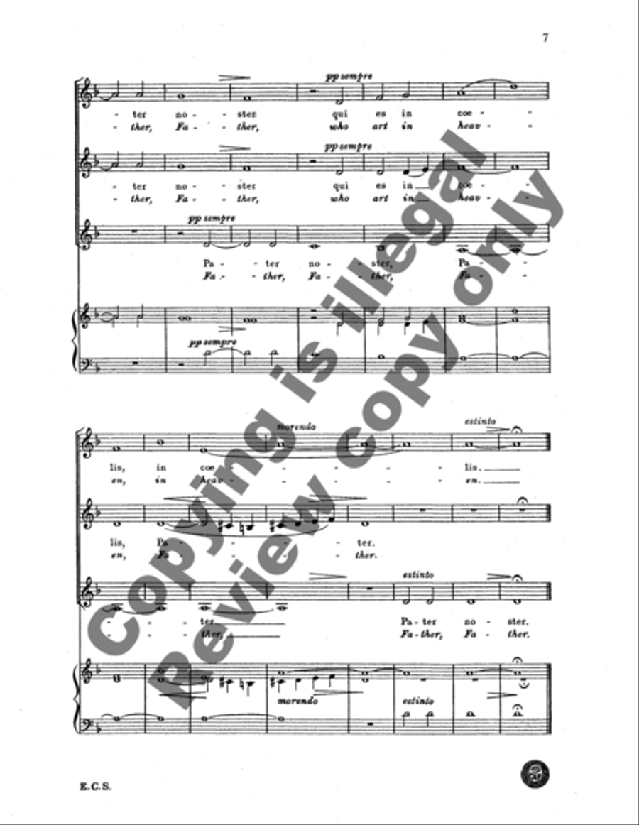 Pater Noster (The Lord's Prayer) SSAA scores gallery preview page 10