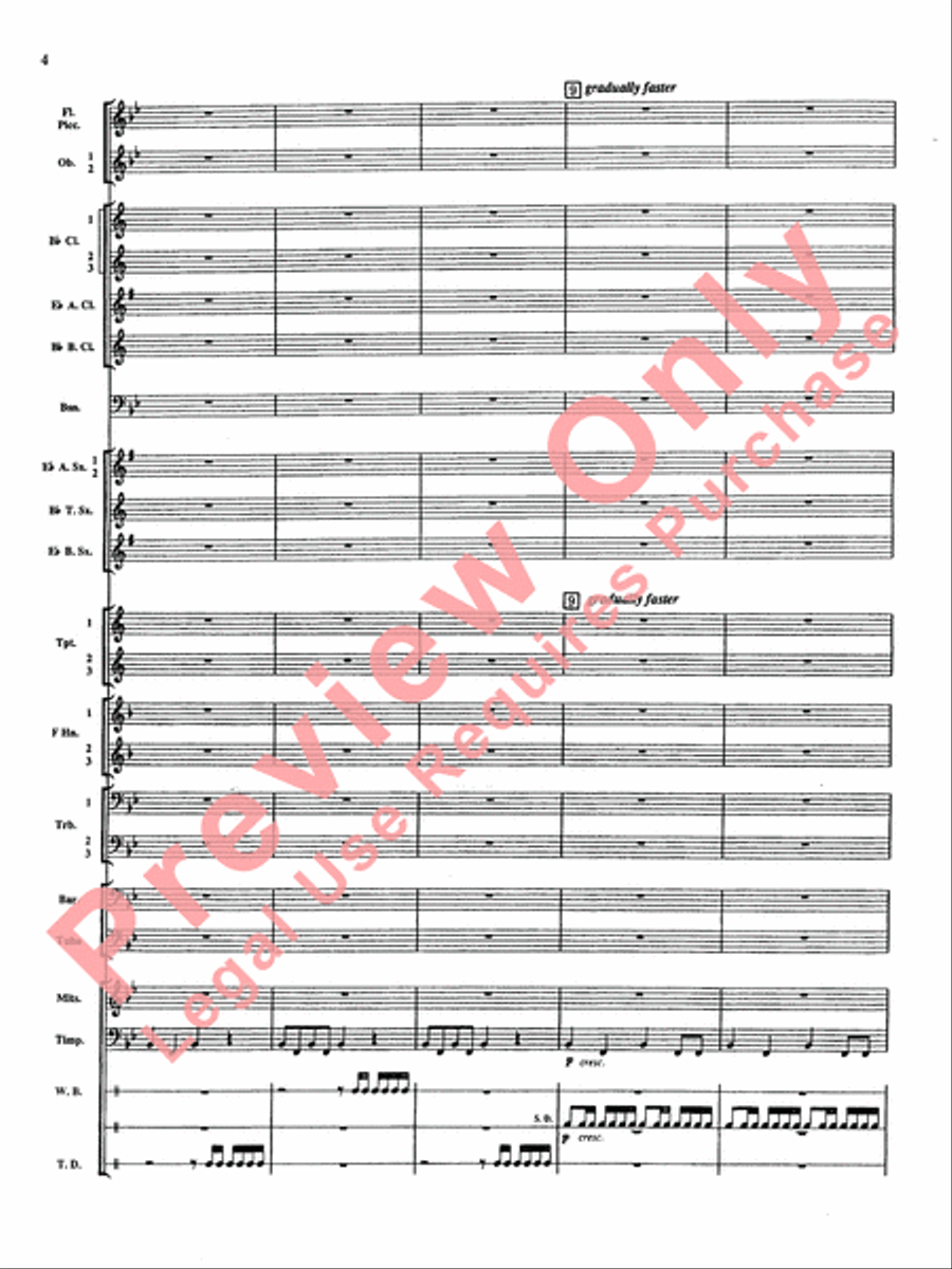 Percussion Mystique Concert Band scores gallery preview page 5