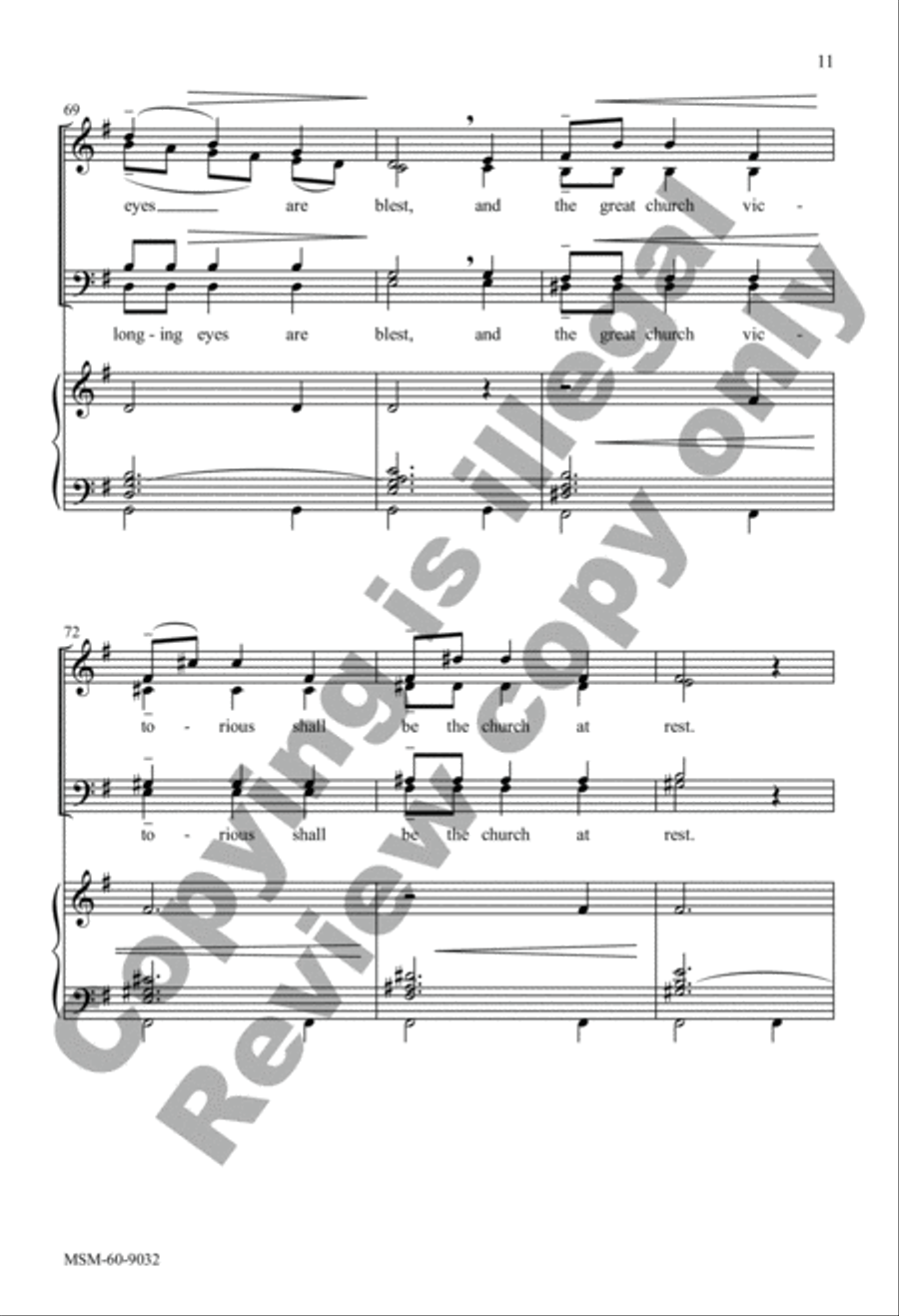 The Church's One Foundation 4-Part scores gallery preview page 10