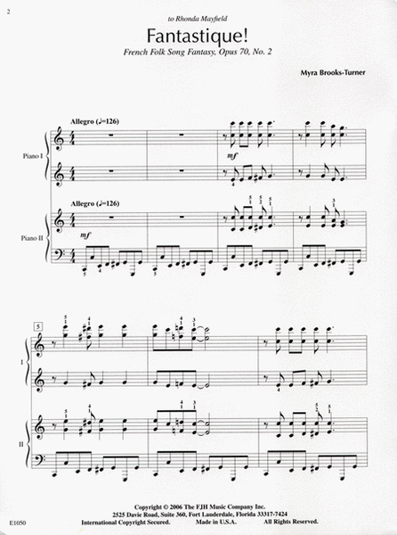 Fantastique! French Folk Song Fantasy, Op. 70, No.2