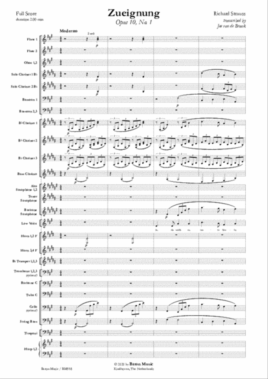 Zueignung Concert Band scores gallery preview page 2