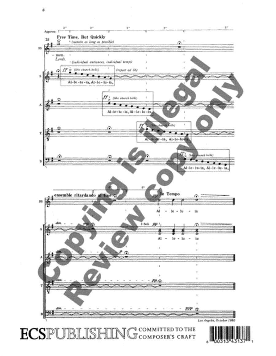 Three Christmas Motets: 2. O Magnum Mysterium (O Greatest of Mysteries) Choir scores gallery preview page 6