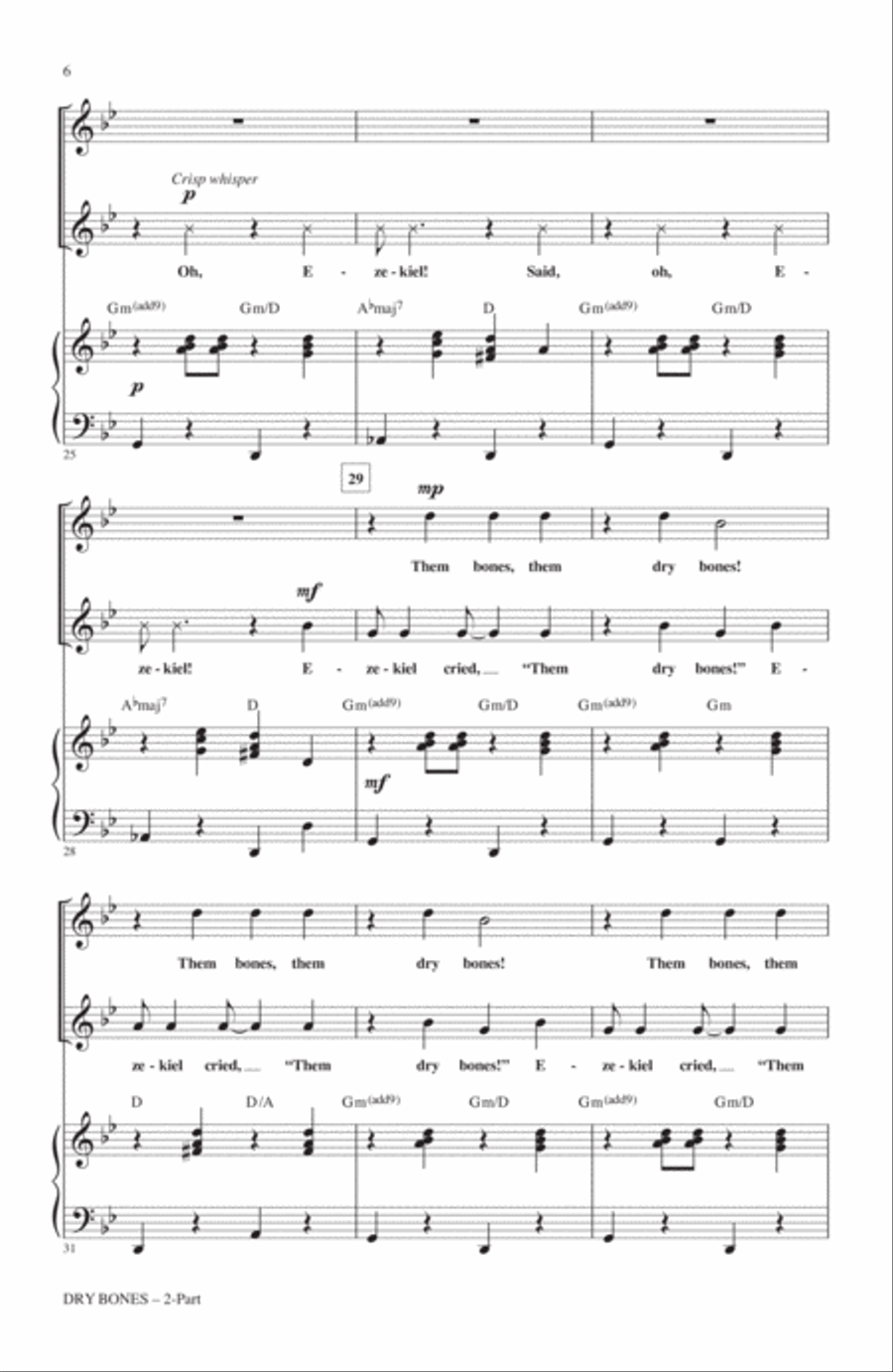 Dry Bones (arr. Cristi Cary Miller) 2-Part scores gallery preview page 4