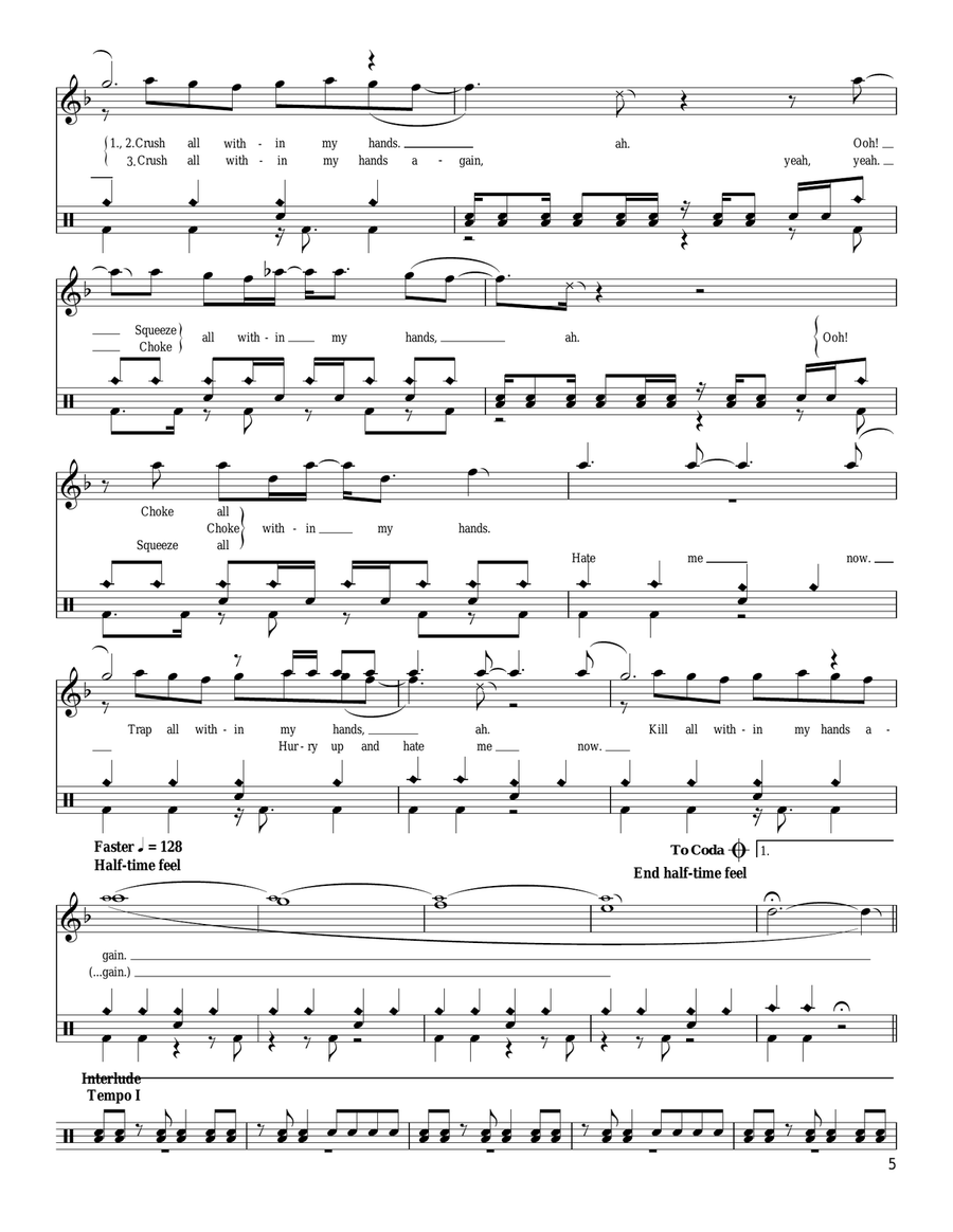 All Within My Hands All Within My Hands Drum Set scores gallery preview page 5