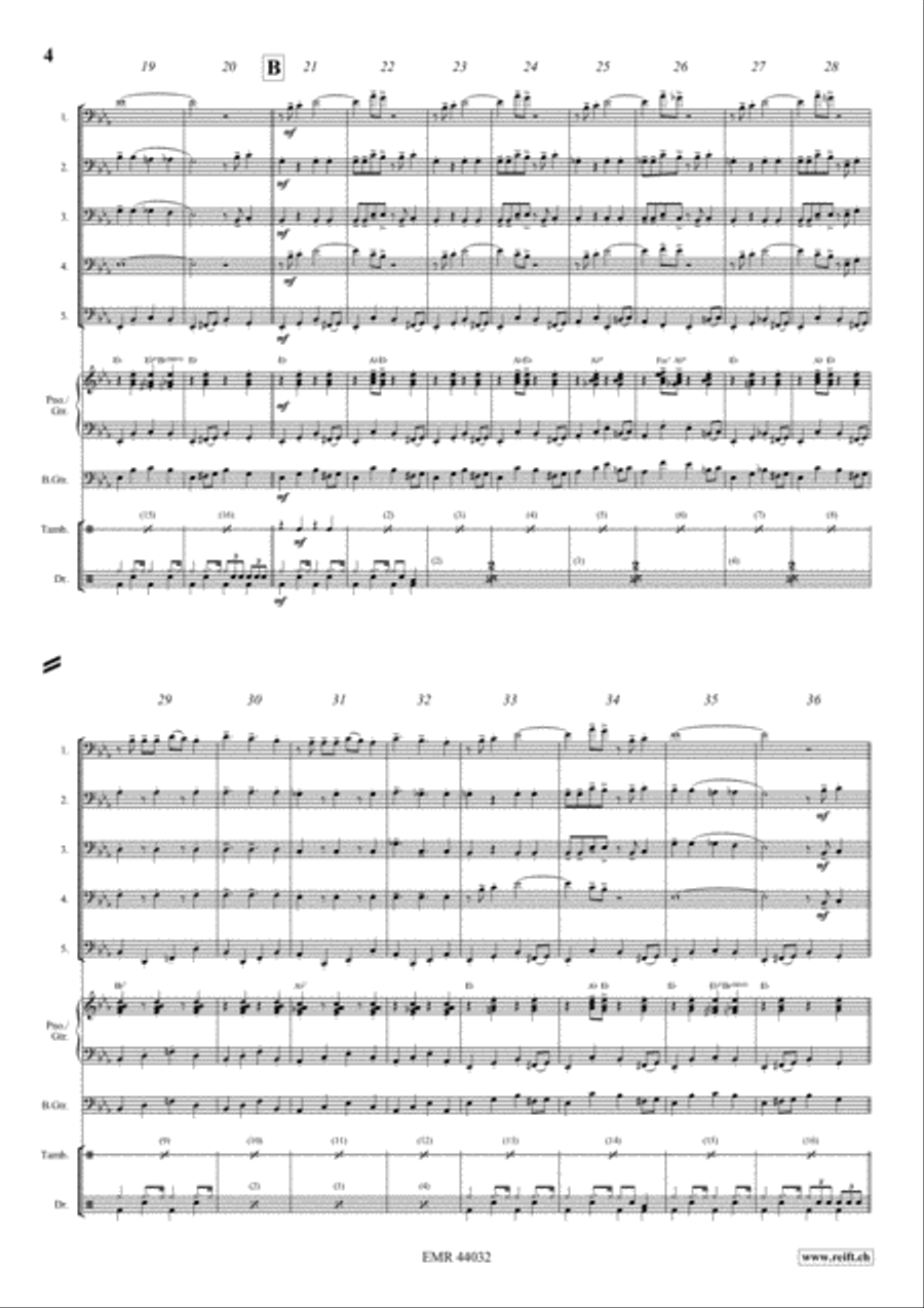 Rockin' All Night Trombone scores gallery preview page 4