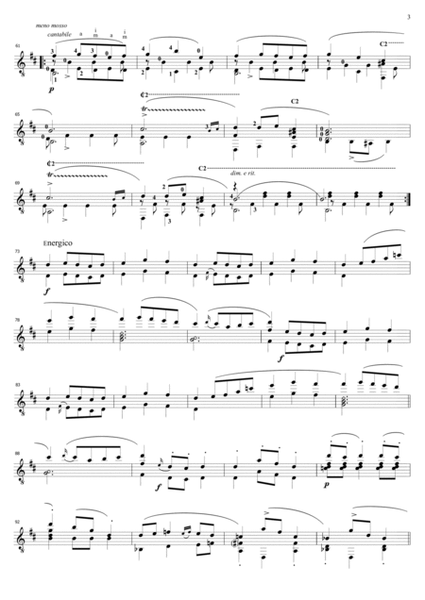 Guitar arrangement of the "Spanish dance No.3" (Danza Española n°3 "Zarabanda")