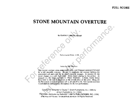 Stone Mountain Overture image number null