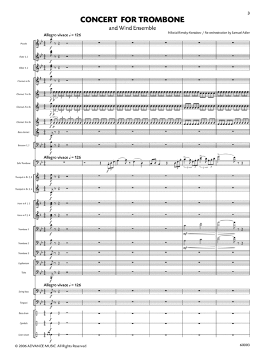 Concert for Trombone and Wind Ensemble Small Ensemble scores gallery preview page 2