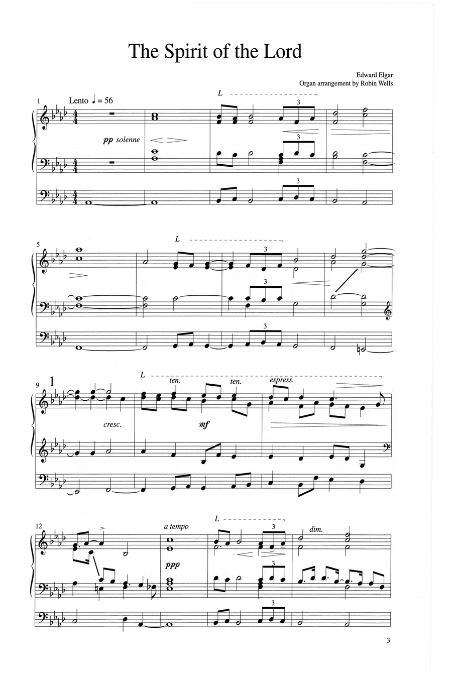 The Spirit of the Lord 4-Part scores gallery preview page 1
