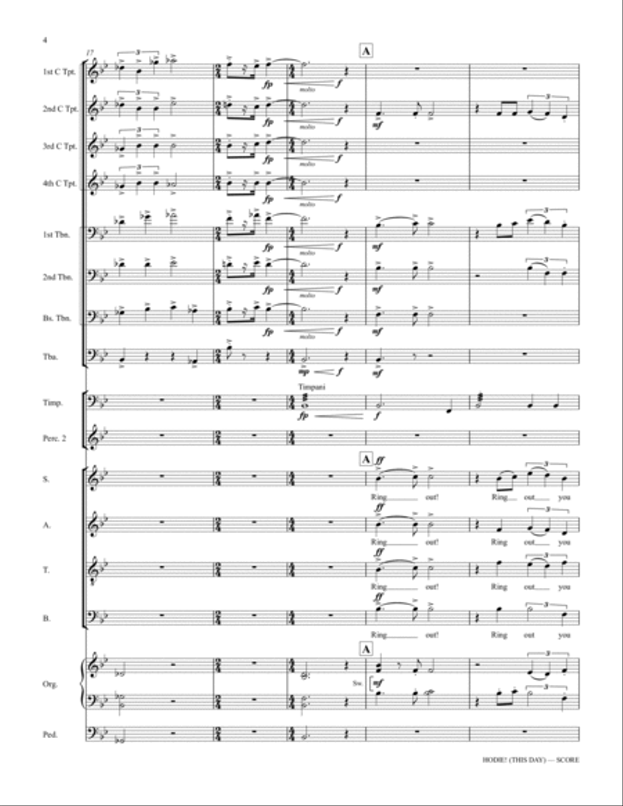 Hodie (This Day) - Score Hodie (This Day) - Score Choir scores gallery preview page 4