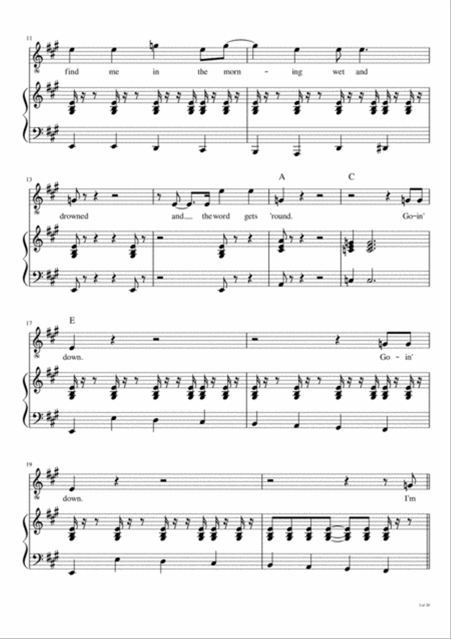 Goin' Down Voice scores gallery preview page 3