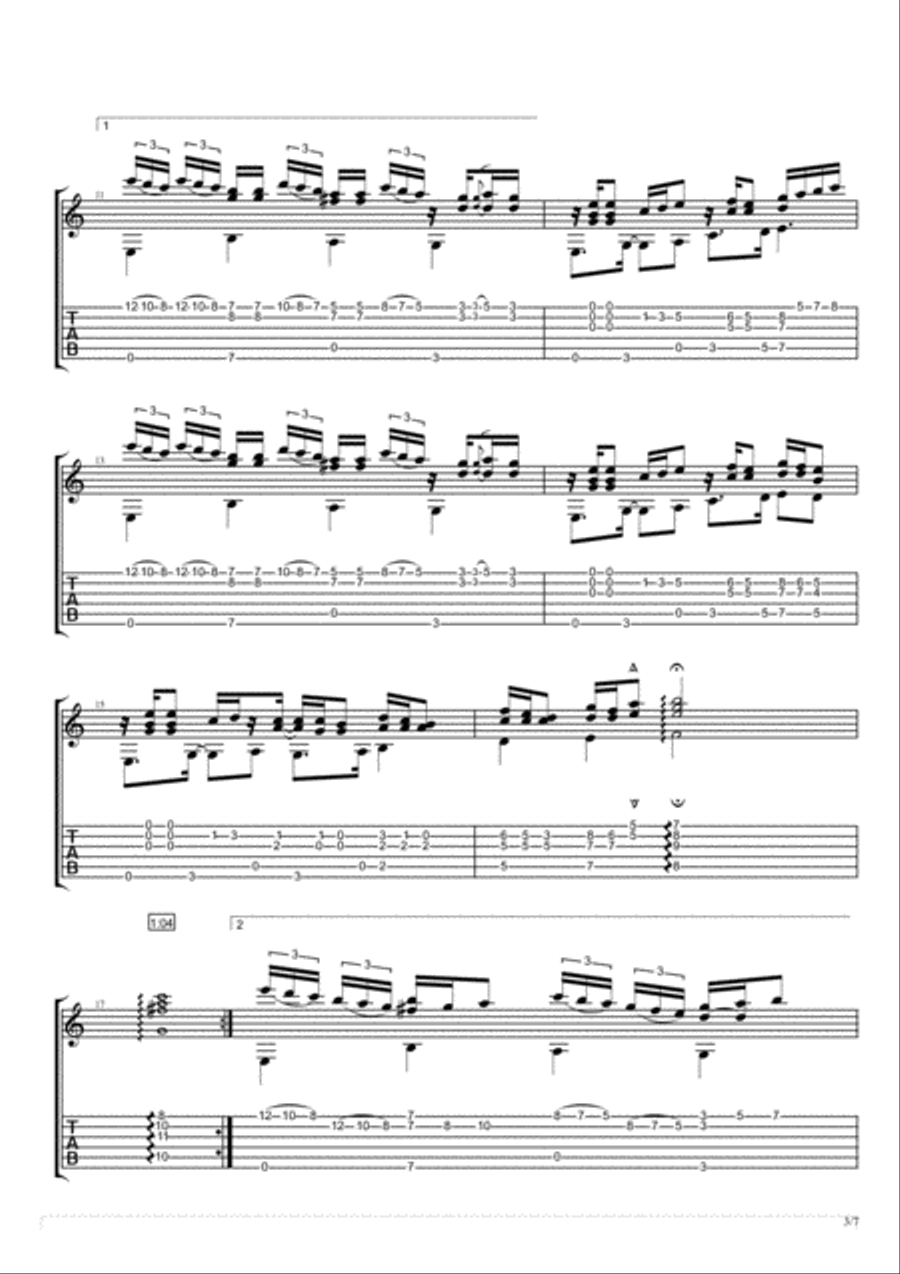 A Minor Sledge Acoustic Guitar scores gallery preview page 3