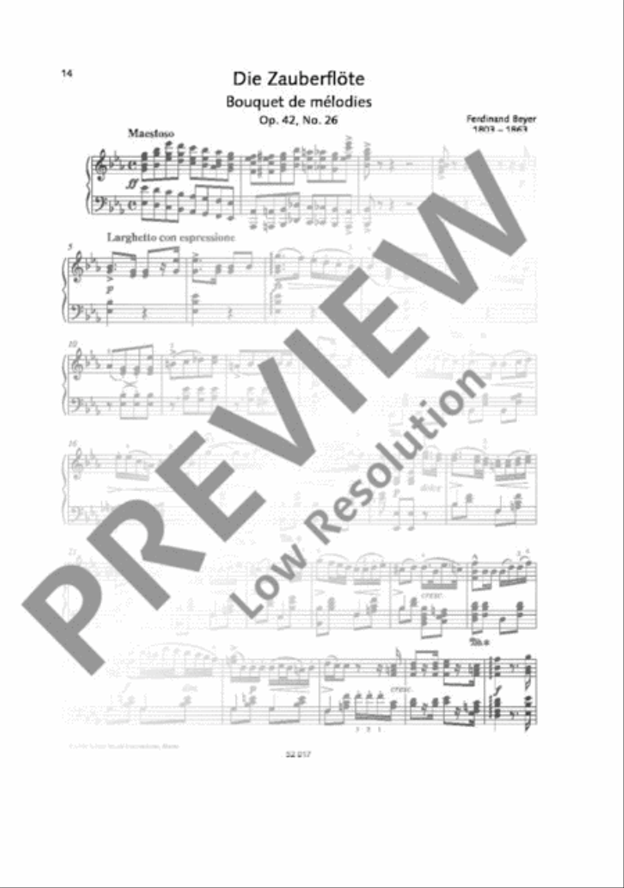 Die Zauberflöte Die Zauberflöte Piano Solo scores gallery preview page 2