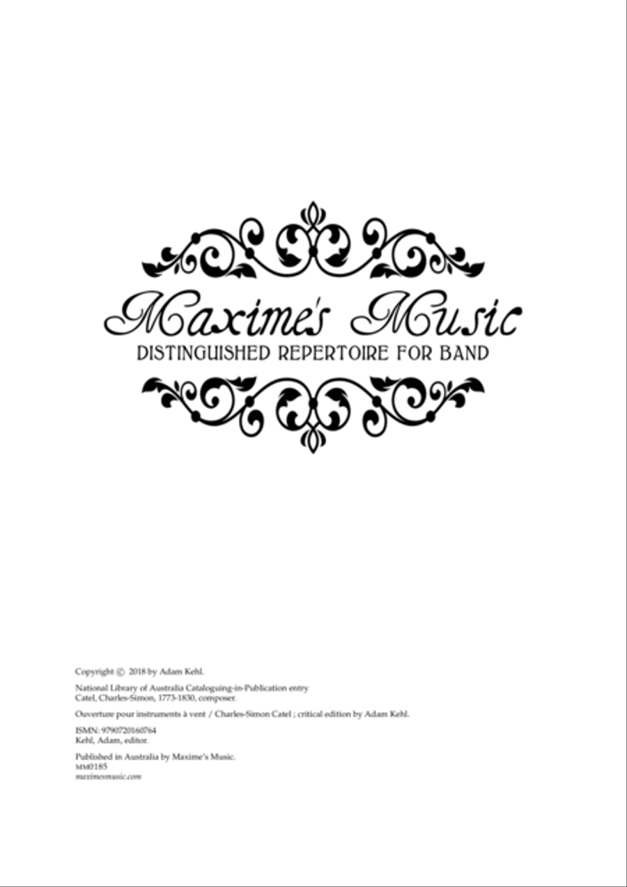 Ouverture pour instruments à vent - Score Only Concert Band scores gallery preview page 4