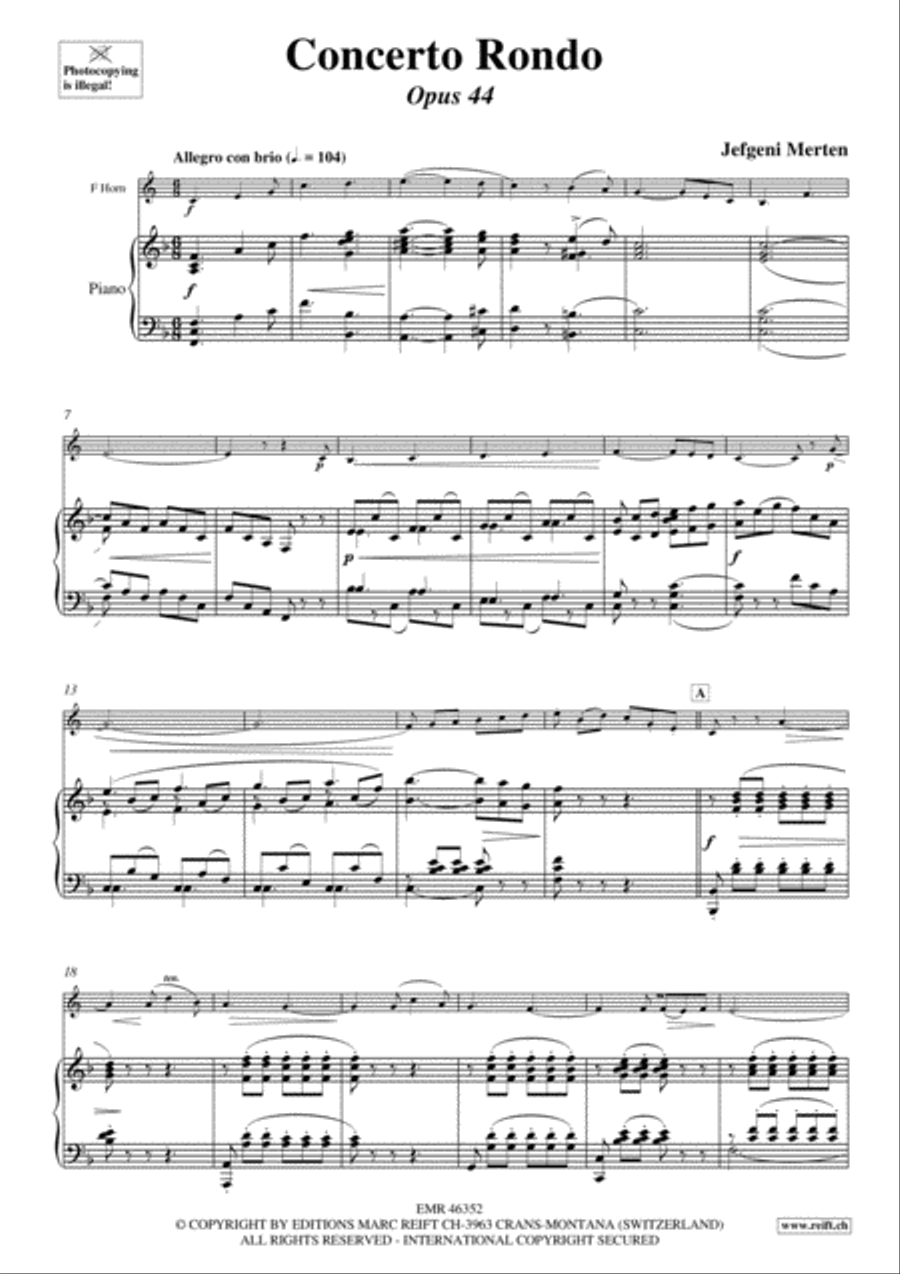 Concerto Rondo Concerto Rondo Horn scores gallery preview page 4