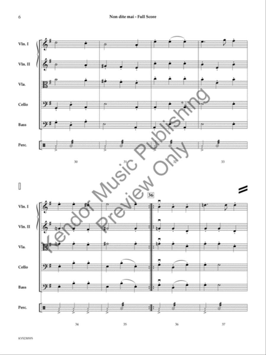 Non dite mai String Orchestra scores gallery preview page 7