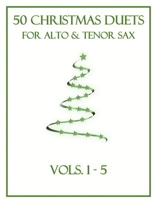 Book cover for 50 Christmas Duets for Alto and Tenor Sax