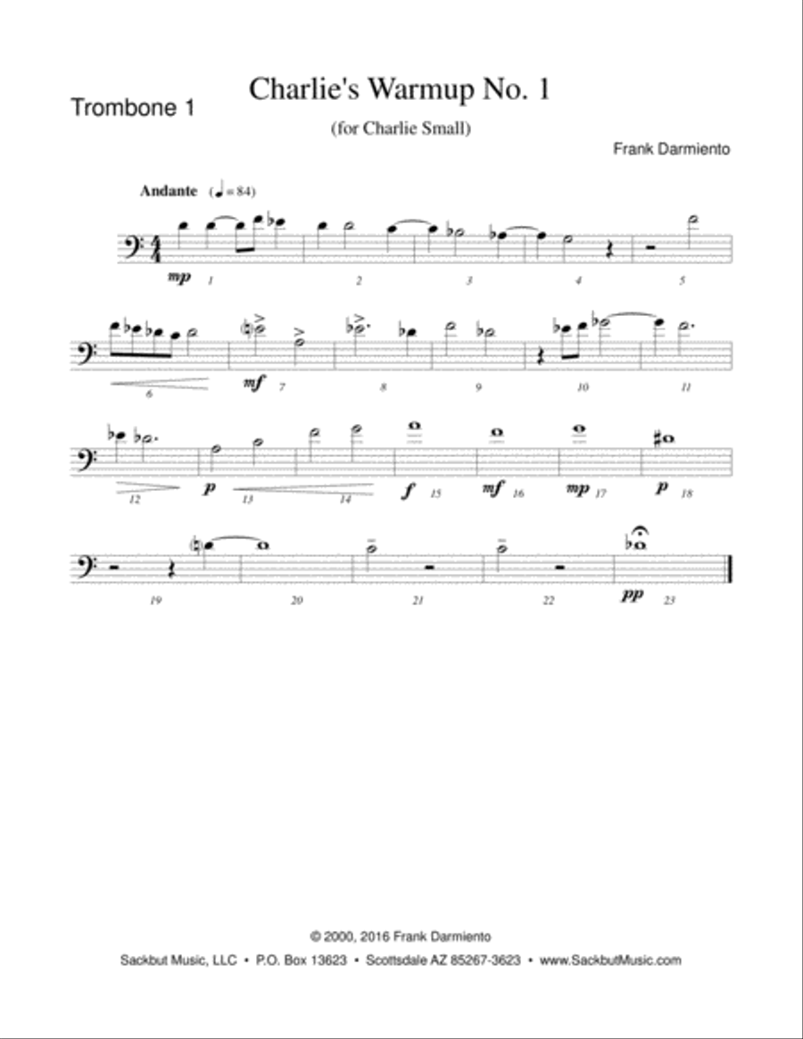 Charlie's Warmups Nos. 1-4 Brass Ensemble scores gallery preview page 4