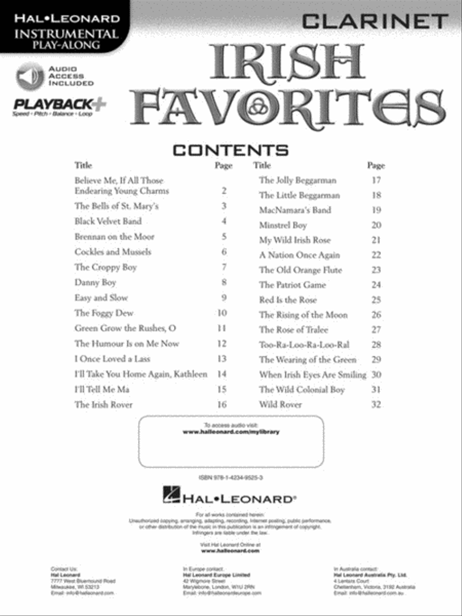 Irish Favorites Clarinet Solo scores gallery preview page 2