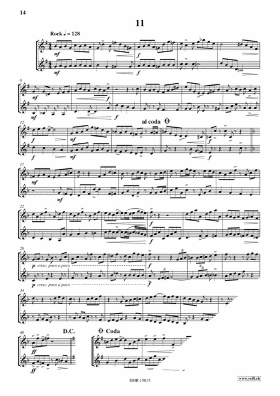 12 Duets for Eb Horns Brass Duet scores gallery preview page 13