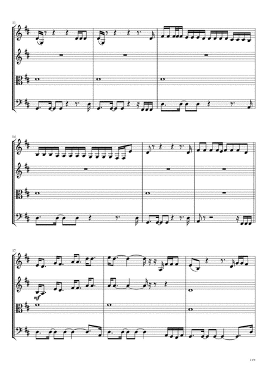 You Need To Calm Down String Quartet scores gallery preview page 3