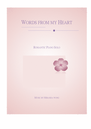 Book cover for Words from my Heart - Romantic Wedding Piano Music