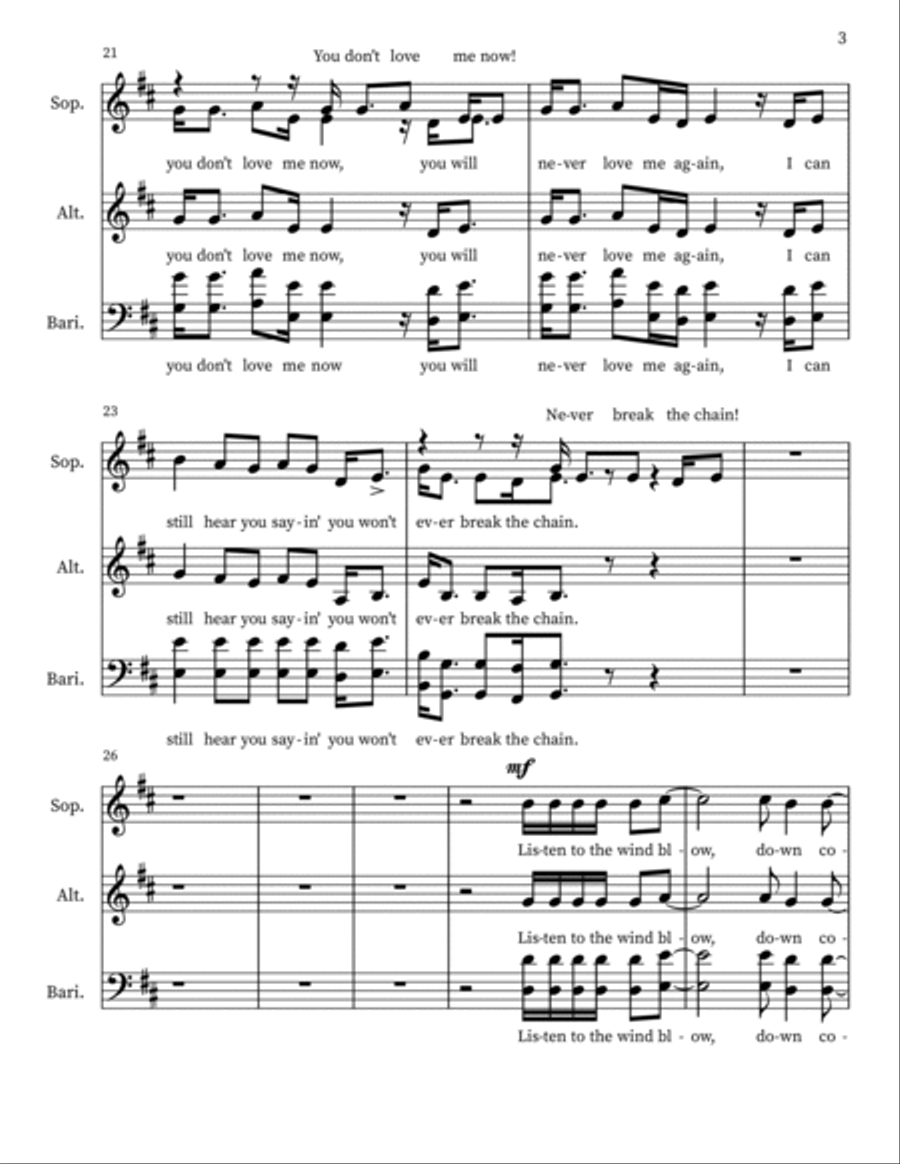 The Chain 3-Part scores gallery preview page 3