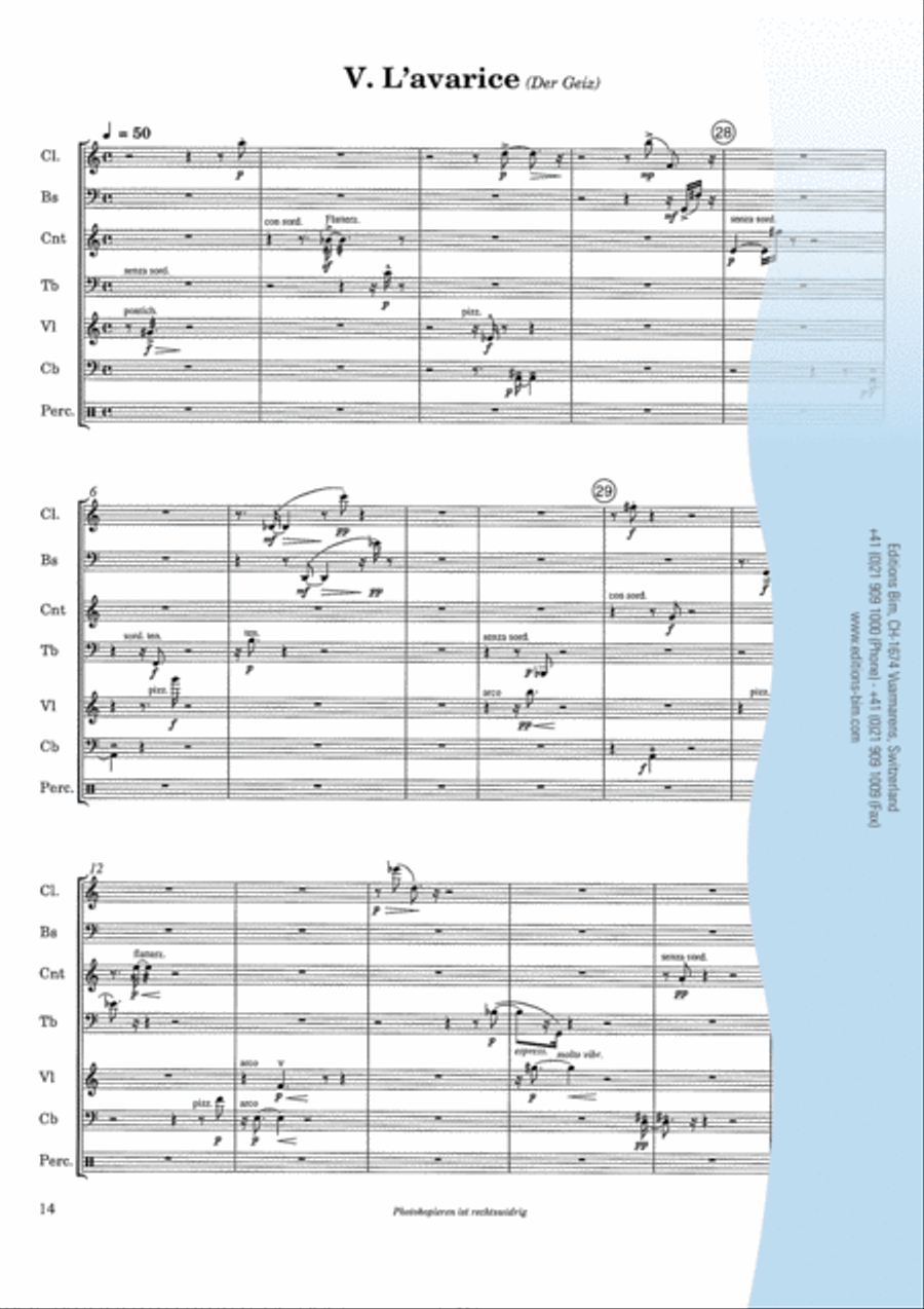 7 Péchés capitaux Bassoon scores gallery preview page 8