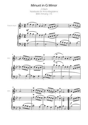 Minuet in G minor BWV Anh. 115 - Bach - French Horn