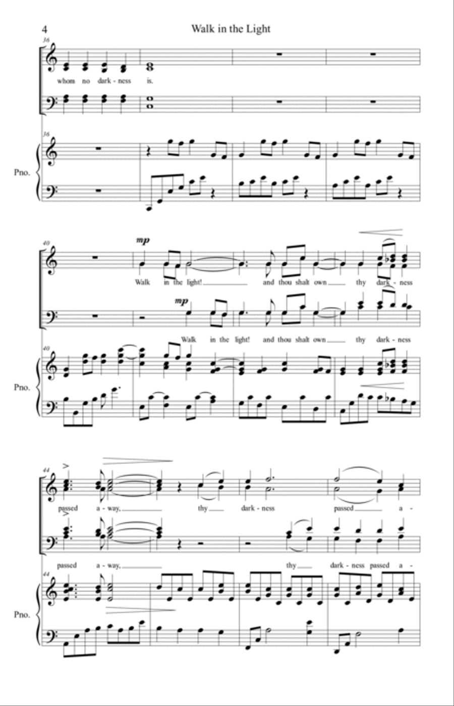 Walk in the Light 4-Part scores gallery preview page 4
