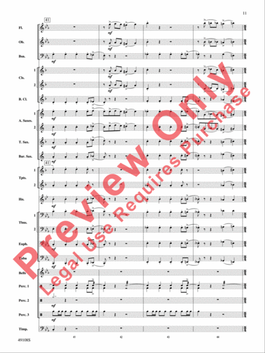 Tango for Two Left Feet Tango for Two Left Feet Concert Band scores gallery preview page 12