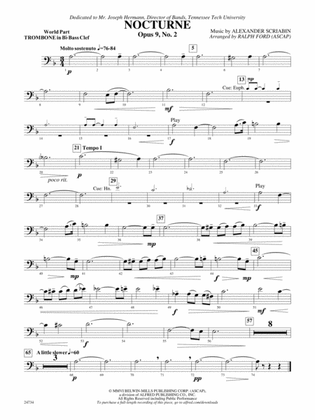 Nocturne (Opus 9, No. 2): (wp) Bb Trombone B.C. 1