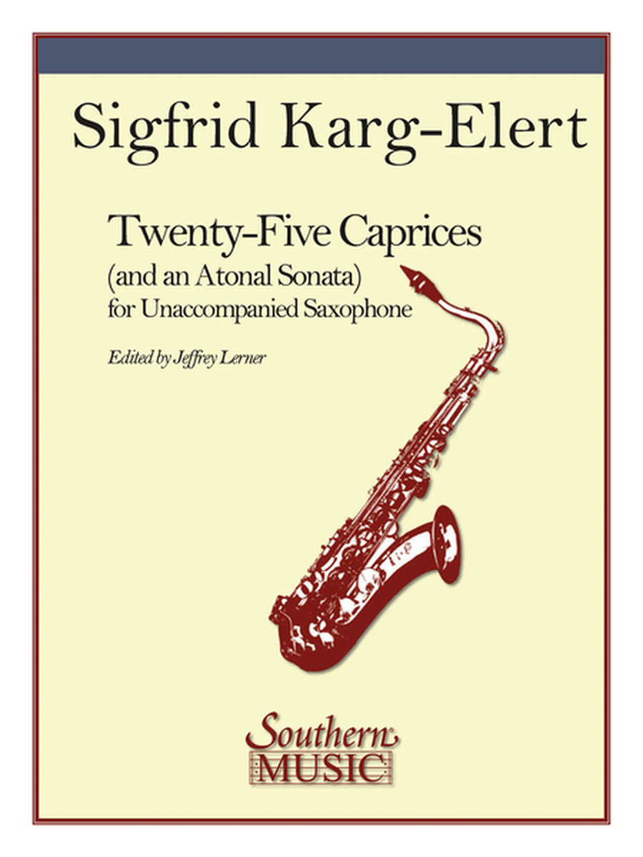 25 Caprices and an Atonal Sonata Saxophone scores gallery preview page 1