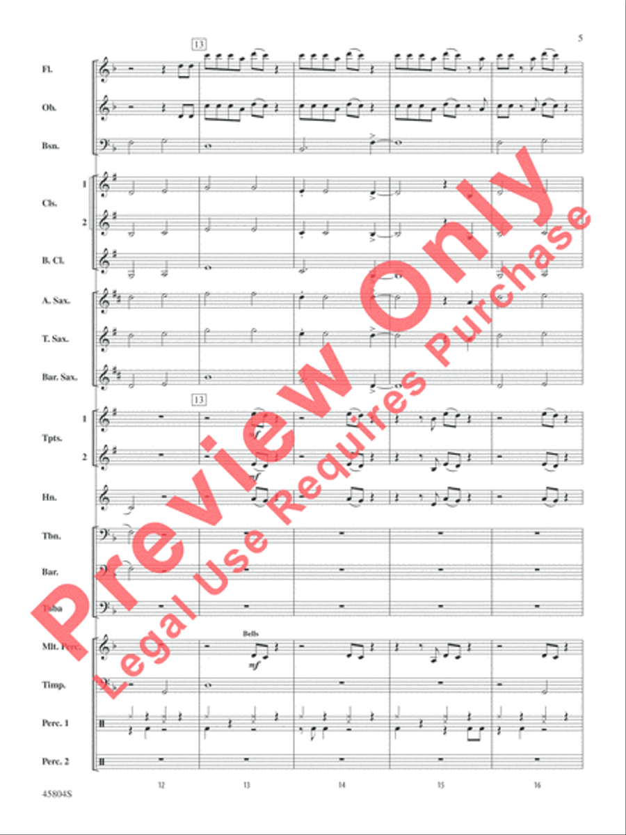 Just Like Fire Concert Band scores gallery preview page 5