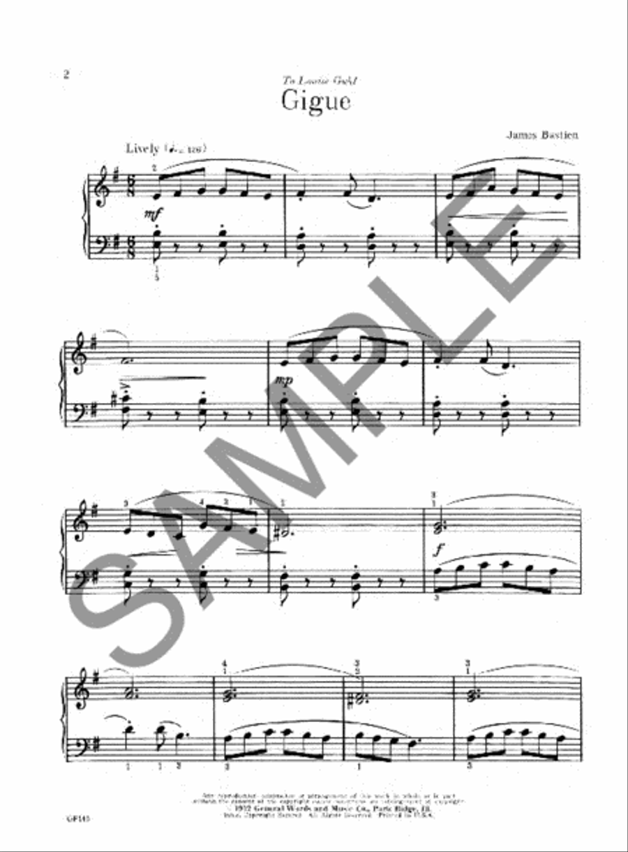 Gigue Piano Method scores gallery preview page 2