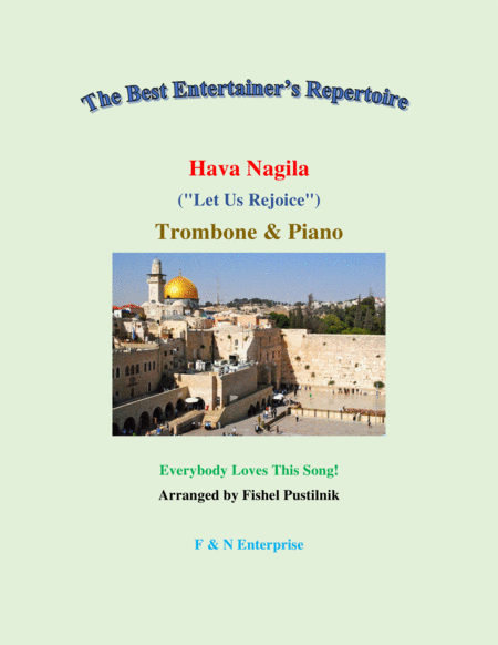 "Hava Nagila"-Piano Background for Trombone and Piano (Jazz/Pop Version) image number null
