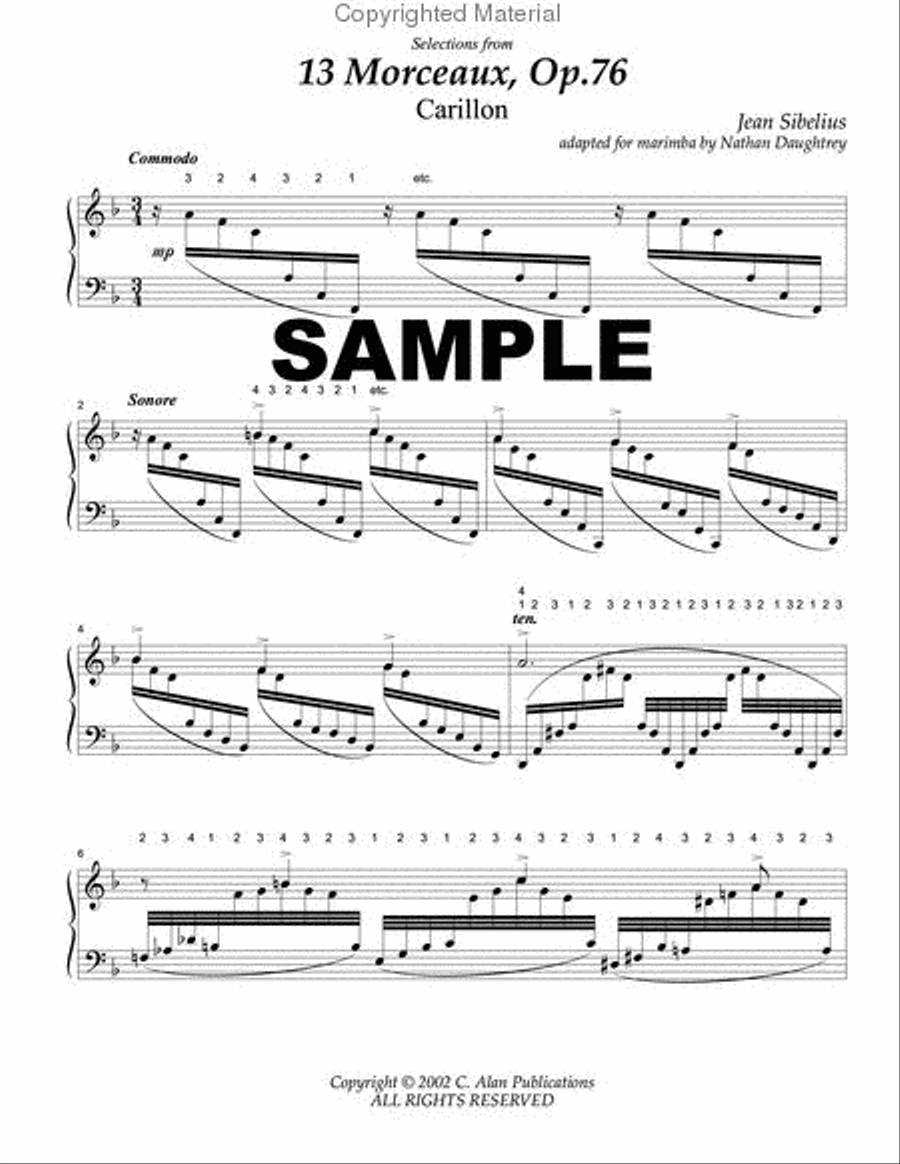13 Morceaux Marimba scores gallery preview page 2