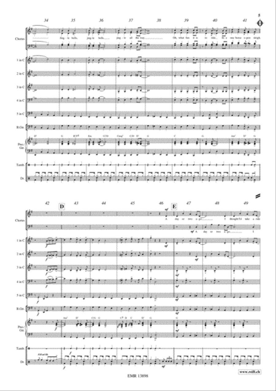 Swingle Bells Woodwind Quintet scores gallery preview page 6