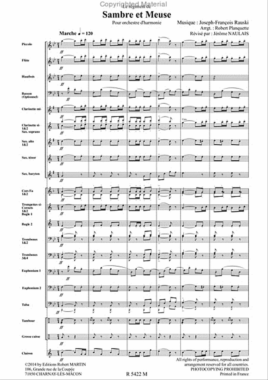Sambre et meuse Concert Band scores gallery preview page 2