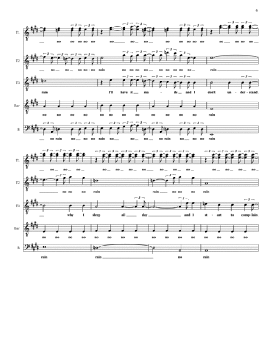 No Rain No Rain Choir scores gallery preview page 6