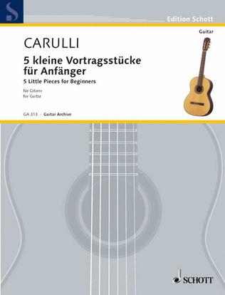 Book cover for Fünf kleine Vortragsstücke für Anfänger