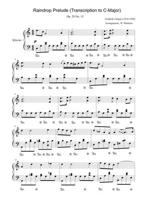 Book cover for Fredrik Chopin - Raindrop Prelude (C-Major arrangement)