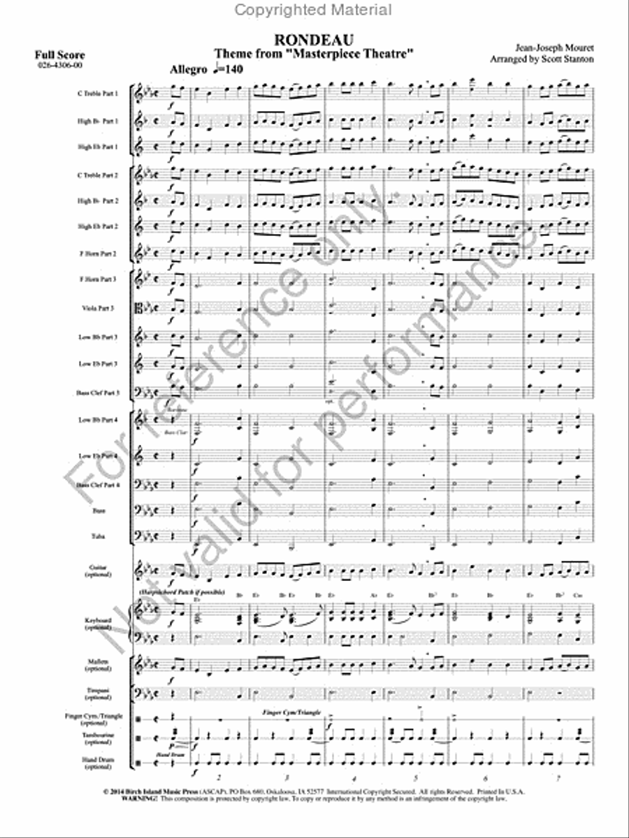 Rondeau Rondeau Concert Band scores gallery preview page 4