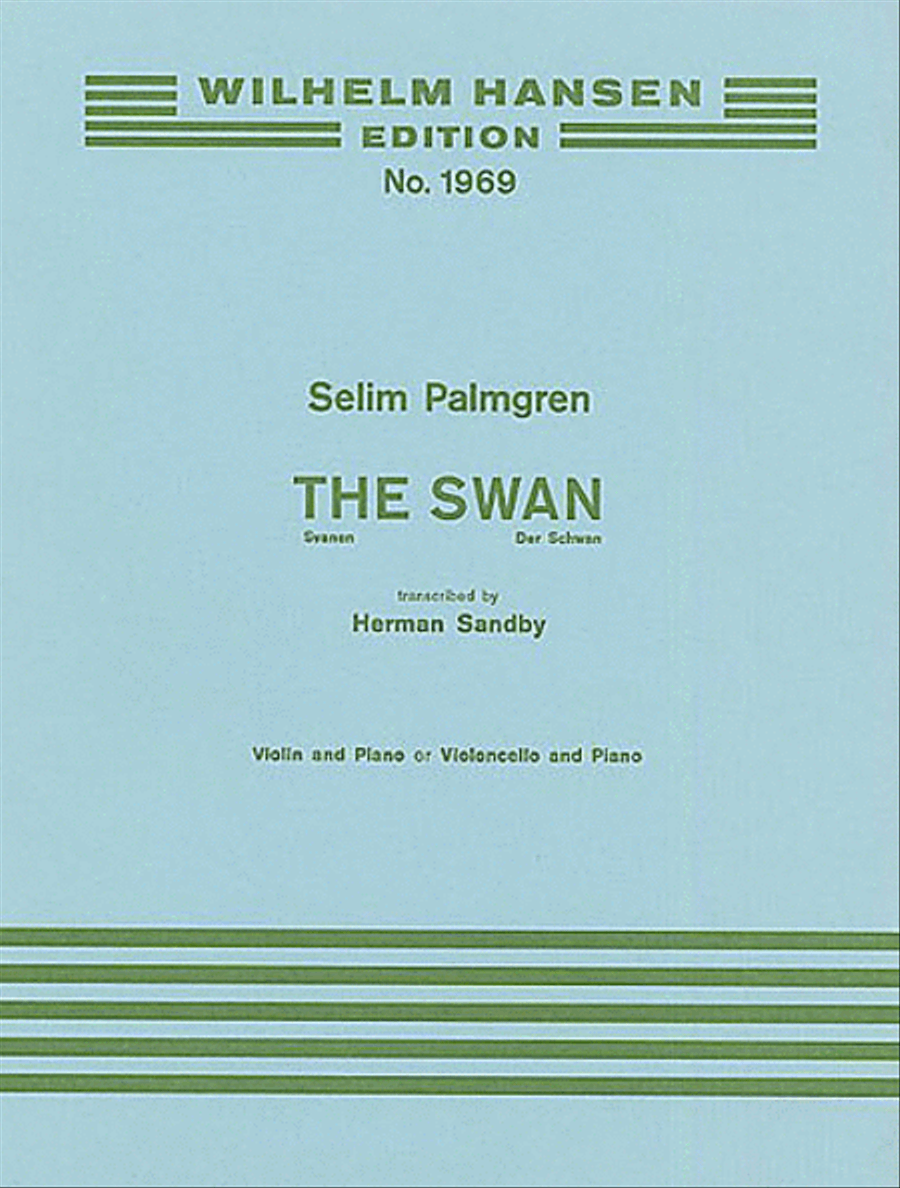Selim Palmgren: The Swan (Violin Or Cello/Piano) Cello scores gallery preview page 1