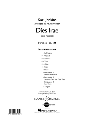 Book cover for Dies Irae (from Requiem) - Conductor Score (Full Score)