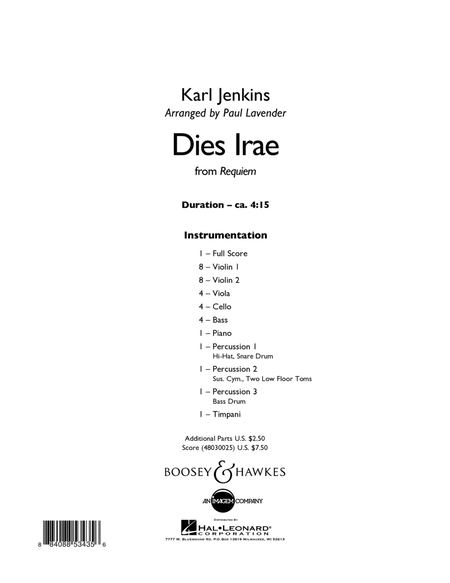 Dies Irae (from Requiem) - Conductor Score (Full Score)